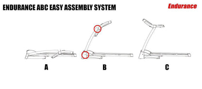 Endurance Athlete Treadmill - easy assembly system